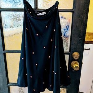 ✪ Vintage 80s Ellen Tracy double wrap silk skirt